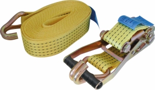 Sangle d'arrimage à cliquet séparé 50mm 7,5T 12m doigts soudés Sangle d'arrimage à cliquet séparé 50mm 7,5T 12m doigts soudés