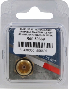 Buse jet rond pour lance mitraille Ø 1,8mm NHP Schneider 1300 l/h - blister