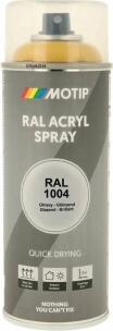 Peinture acrylique RAL 1004 jaune or - lot de 6 aérosols de 400ml