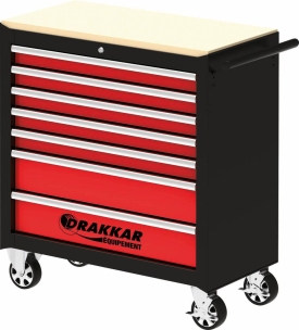 Servante d'atelier XXL 7 tiroirs composée de 220 outils - modules finition carbone