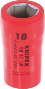 Douille 1/2" de 18mm isolée 1000V