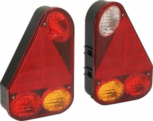 Feu arrière vertical 12V 5 fonctions - lot droit + gauche 219x146mm