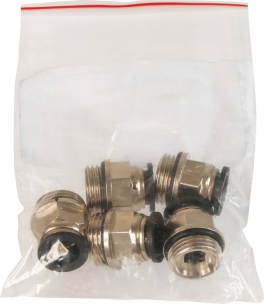 Raccord instantané métallique droit mâle cylindrique 1/2" pour tuyau rilsan 12mm - lot de 5 pcs