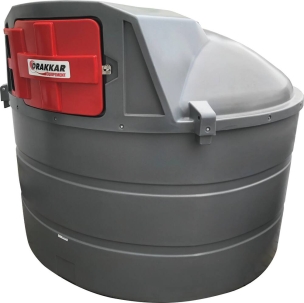 Cuve de stockage gasoil PEHD 5000L double paroi avec armoire intégrée pour station à gasoil 230V 60 l/min et pistolet automatique/compteur/filtre