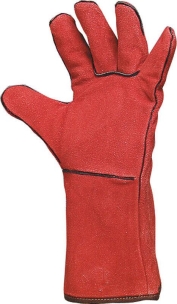 Gants de soudeur cuir doublé manchette 160mm T10 - lot de 10 pcs sur carte