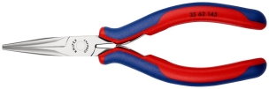 Pince de préhension - Becs demi-ronds lisses - 145mm - Bi-matière - Polie miroir