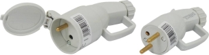 Fiche mâle et femelle à clapet 2P+T 230V - lot de 10 pcs