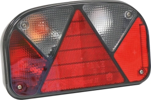 Feu arrière rectangle gauche 12V 4 fonctions 240x140mm