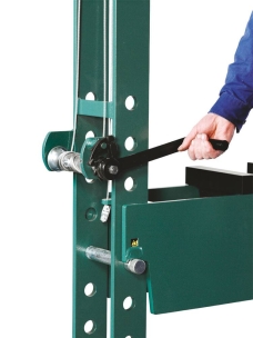 Presse d'atelier manuelle et pneumatique 50T bati soudé avec pédale