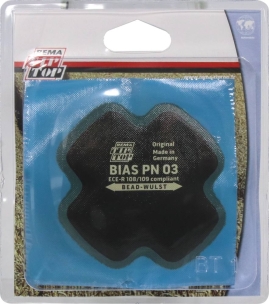 Emplâtre pour pneus PN 03 2 plis 100mm - blister de 2 pcs