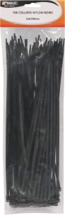 Collier nylon 4,8x300mm noir - lot de 100 pcs