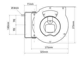 Enrouleur électrique automatique HO7RN-F 10m 3G2,5mm² 230V