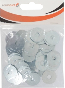 Rondelle plate extra large LL zinguée 6mm NFE 25513 - sachet de 50 pcs