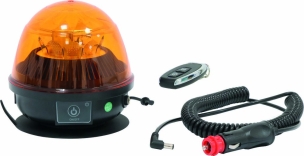 Gyrophare LED sur batterie 4A/h base magnétique avec télécommande