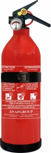 Extincteur à pression permanente à poudre ABC avec manomètre 1kg - lot de 6 pcs