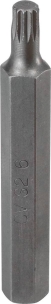Embout hexagonal 10x75mm avec empreinte XZN 6mm