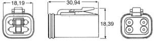 Connecteur étanche série DT mâle 4 voies en kit