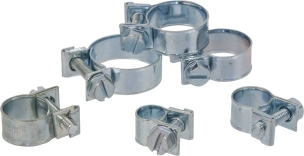 Collier à durite acier zingué 9mm de 6 à 21mm - coffret de 56 pcs