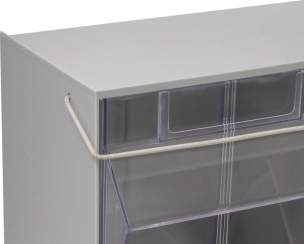 Barre métallique de fermeture pour module de tiroirs basculants