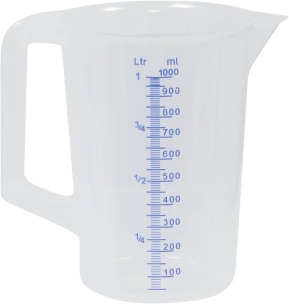 Mesure graduée translucide 1L contact alimentaire