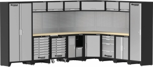 Mobilier d'atelier 8 éléments angle hêtre Mobilier d'atelier 8 éléments angle hêtre