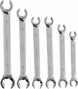 Clés à tuyauter de 8x10 à 17x19mm - pochette de 6 pcs