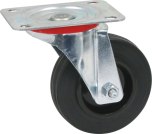 Roulette zinguée jante nylon pivotante 200mm 220kg