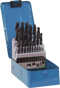 Coffret métal de 25 forets métaux HSS laminés de 1 à 13mm Coffret métal de 25 forets métaux HSS laminés de 1 à 13mm