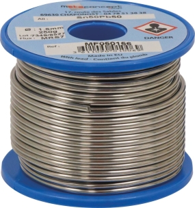 Fil d'étain 50% 1,5mm - bobine de 250g en blister