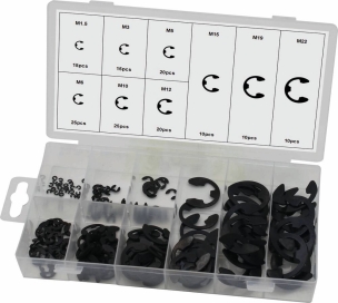 Circlips de type E - coffret de 150 pcs