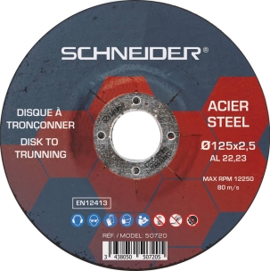 Disque à tronçonner acier 125x2,5x22 - lot de 25 pcs
