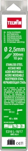 Electrodes de soudage rutile inox 2,5x300mm - blister de 10 pcs
