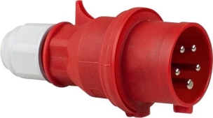Fiche mâle CEE 32A/400V avec raccord à vis