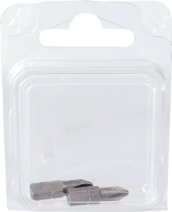 Embout hexagonal 1/4"x25mm avec empreinte Phillips® PH2 - lot de 2 pcs