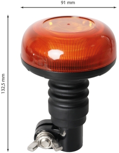 Mini-gyrophare LED flash 12/24V sur tige flexible