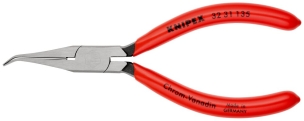 Pince de préhension ou d'ajustage - Becs plats coudés 40° - 135mm - Gainage PVC