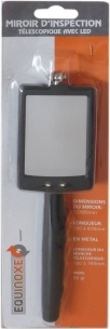 Miroir d'inspection télescopique 290 à 876mm avec LED - blister