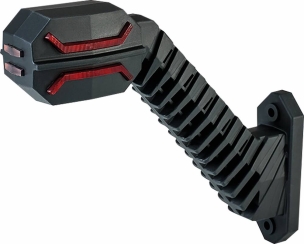 Feu de gabarit LED 12/24V rouge/blanc/orange déporté coudé 200mm - côté gauche