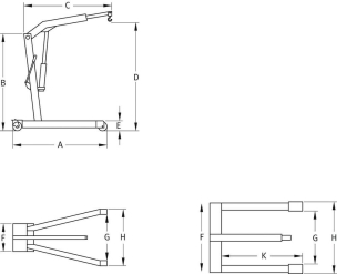 Grue d'atelier pliante 1T