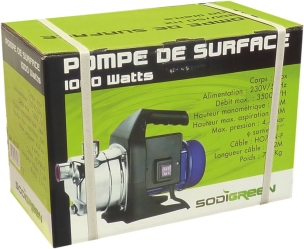 Pompe à eau de surface inox 230V 1000W