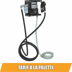 Pompe à gasoil 230V 50 l/min avec pistolet automatique/volucompteur/filtre - station murale