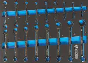 Module mousse 535x400mm clés mixtes pour servantes 72517, 72520, 83932 - 17 pcs