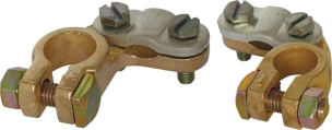 Colliers de batterie PL à barrette/double serrage 90mm²/pôle (+ et -) - blister