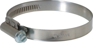 Collier à crémaillère acier inox 12mm de 60 à 80mm - lot de 2 pcs