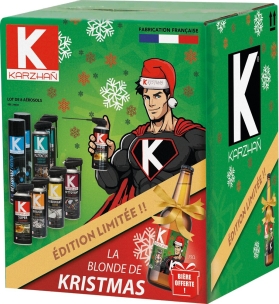 Pack de 8 aérosols Karzhañ - bière de noël offerte