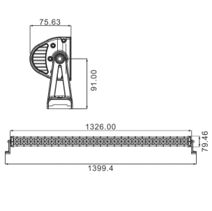 Barre d'éclairage LED 10/32V 300W 20000 lumens éclairage combiné