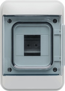 Coffret modulaire vide étanche pour 1 rangée de 4 modules 190x124x119mm