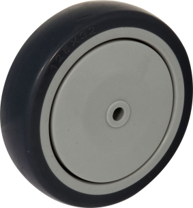 Roue nylon et santoprène alésage lisse D50mm