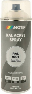 Peinture acrylique RAL 9001 blanc crème - lot de 6 aérosols de 400ml