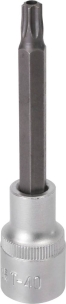 Douille tournevis 1/2" avec embout 100mm Torx® alésé TT40